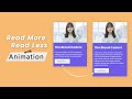 Read More / Read Less Button with animation using JavaScript Only | No Plugin No Library