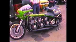 Triple Engined - 9 cylinder - Kawasaki Drag Bike July 1981