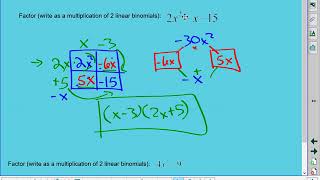 Area Model Factoring Quadratics updated