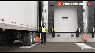 GMR Safety | POWERCHOCK 5 - Safety sequence with dock leveler of ergonomic vehicle restraint system