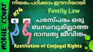 #74| What is restitution of Conjugal rights|ദാമ്പത്യ ജീവിതത്തിലെ അവകാശങ്ങളെ കോടതി പുനർസ്ഥാപിക്കുന്നു