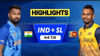 IND vs SL 3rd T20 Highlights 2023 | IND vs SL 3rd T20 Full Match Highlights | WCC3