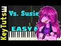 Vs. Susie from Deltarune - Easy Mode [Piano Tutorial] (Synthesia)