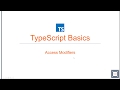 TypeScript Basics | 14 Access Modifiers