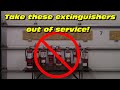 Take these extinguishers out of service