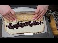 delicious meringue roll recipe with blueberry filling easy dessert idea