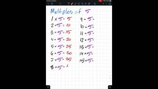 Multiples of 5