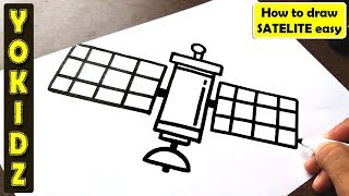 How to draw SATELLITE easy
