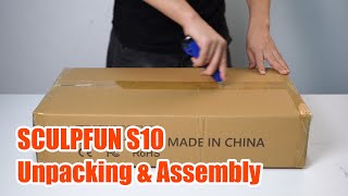 SCULPFUN S10 laser engraving machine Unpacking \u0026 Assembly Instruction