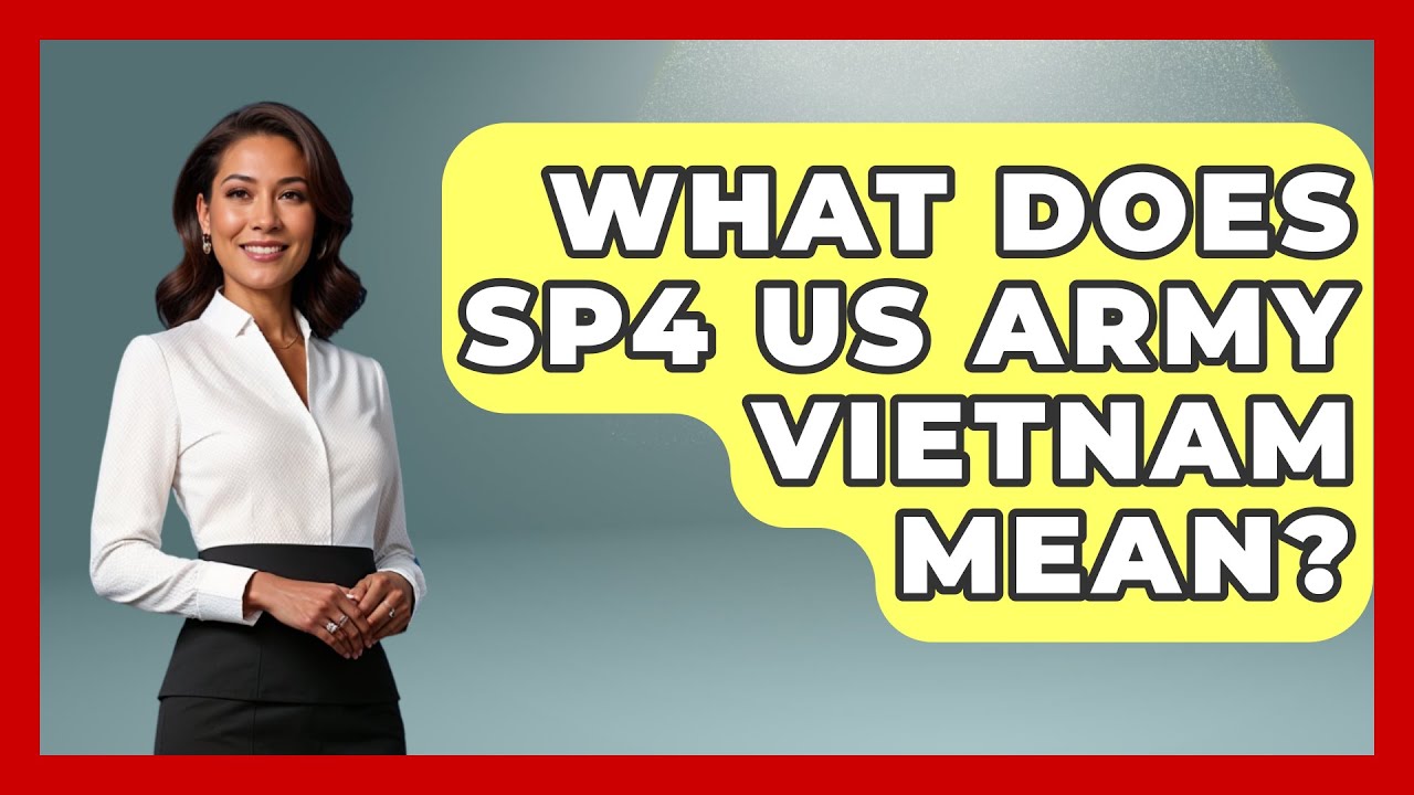 What Does Sp4 Us Army Vietnam Mean Military History Hq Youtube