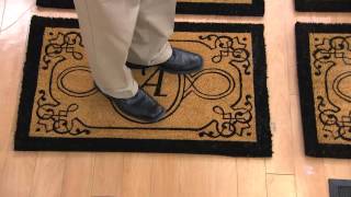 Handcrafted Monogrammed Initial 2x3 Rectangle Coco Doormat With Rachel Boesing