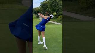 파워 임팩트!!🔥• 역동적인 스윙 💙 | KLPGA 유현주 투어프로 @_hyunju.__ #응원릴레이2024 #골프 #golf #golfswing