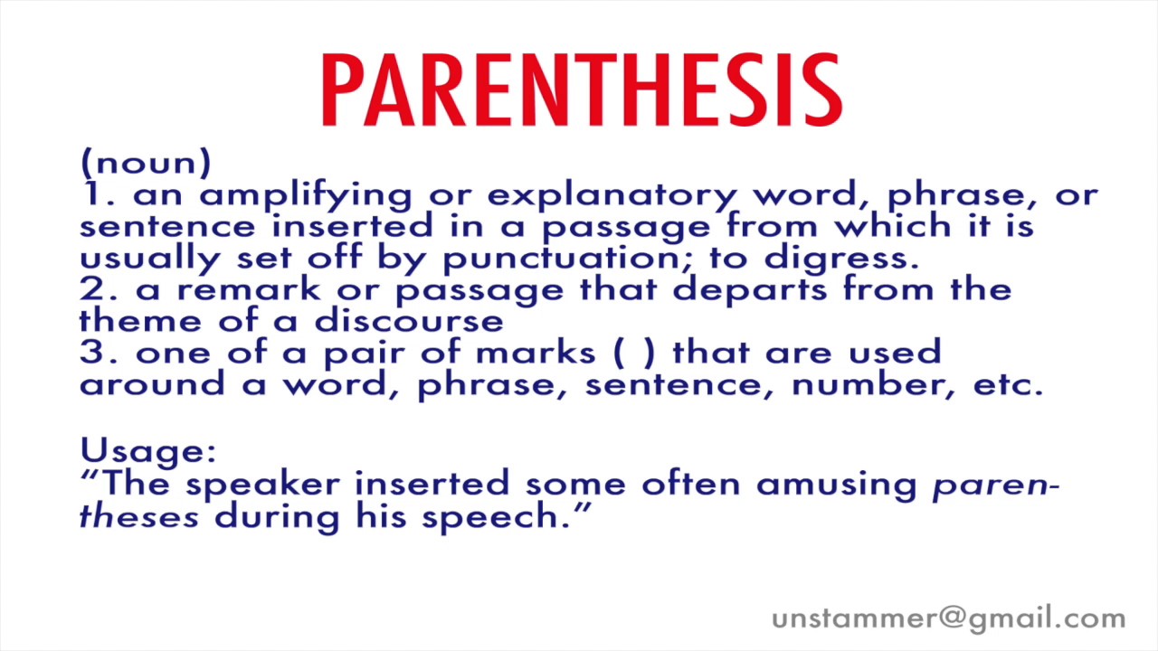 How To Pronounce Parenthesis - YouTube