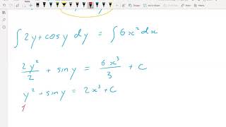 Separable ODE: Implicit form of solution