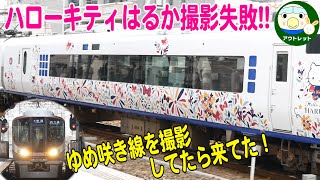 ハローキティはるかを撮影に行ったのに・・・ほかの列車を撮影してたら不意を突いて登場。で撮影失敗！【鉄道動画】アウトレット#168