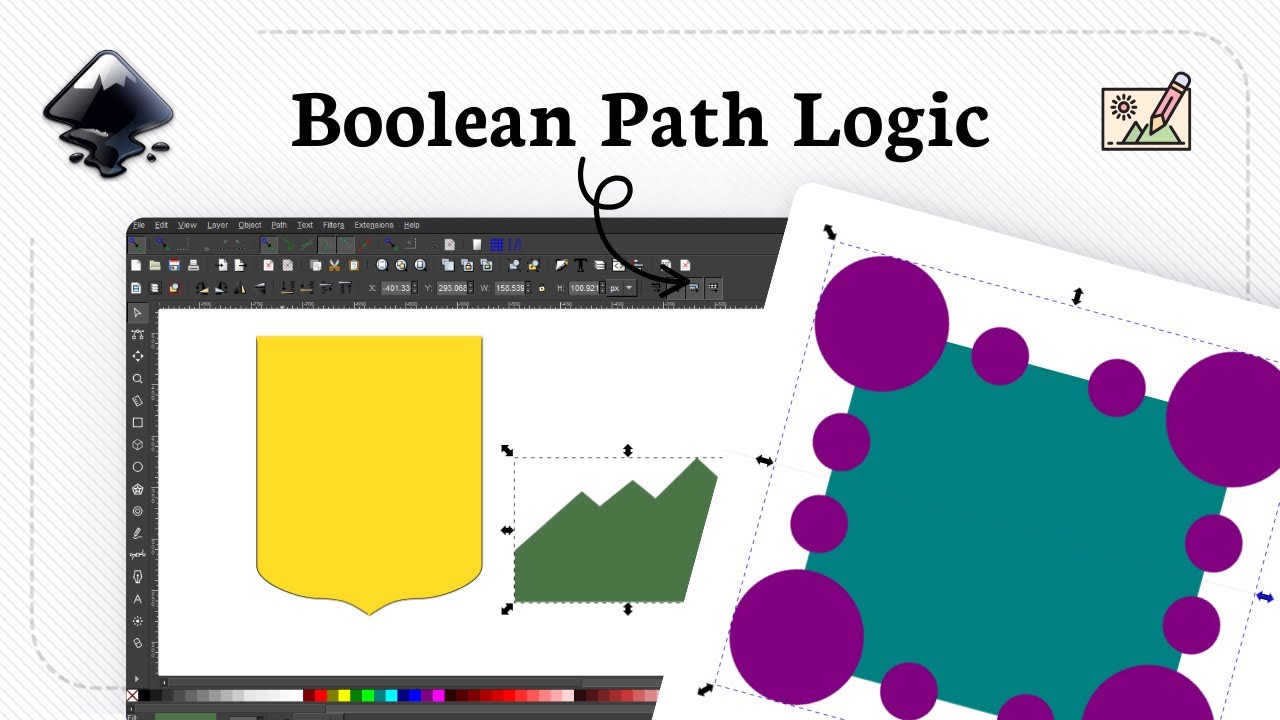 How To Combine Objects In Inkscape Simplify Path Youtube
