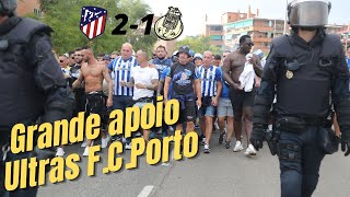 Grande apoio dos ultras F.C.Porto no At. Madrid 2-1 F.C.Porto  (Bruno Alves 82)