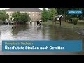 Unwetter in Sachsen: Überflutete Straßen nach Gewittern