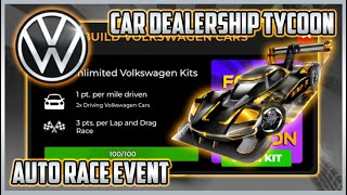 🔥Volkswagen Car Dealership Tycoon Script • Auto Race Event