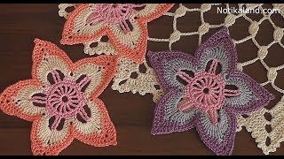 Crochet Flower #8 Tutorial Part 2 irish crochet flowers free patterns