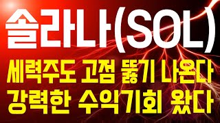 [솔라나 코인]🔴세력주도 고점 뚫기 나온다, 강력한 수익기회 왔다