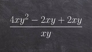 Dividing a polynomial by a monomial