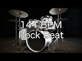 144 bpm rock drum beat for guitar bass and instrumental practise