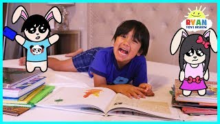 Ryan Reading Book Story Time - Kid Night Routine!