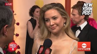 Kate Hudson corrects reporter for cringe red carpet moment | Page Six Celebrity News