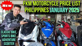 FKM MOTORCYCLES PRICE LIST JANUARY 2025