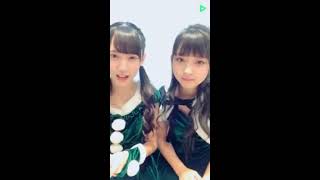 20161128 原宿駅前パーティーズ LINELIVE 鈴木瞳美（ふわふわ）、塚田百々花（ふわふわ）