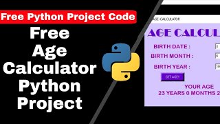 Free Age Calculator Python Project with source code || Python Tutorial || #ravieditz