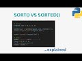 Difference Between sort() and sorted() methods in Python