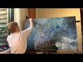 #58 Part 1 A hallway demonstration - textured abstract acrylic. Linda Benton McCloskey 9/21/19