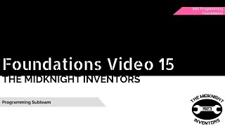 FRC Programming Foundations - Video 15