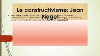 Le constructivisme selon Jean Piaget