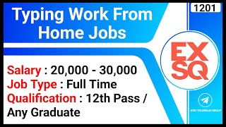 Typing Work From Home Jobs | Junior Data Entry Specialist Jobs | Online Typing Jobs | WFH Jobs