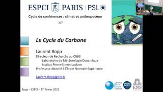 CLIMAT ET ANTHROPOCENE 2 - Le cycle du carbone - Laurent Bopp