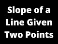 Find the Slope of the Line Given Two Points on the Line (-2, 3) and (1, -2)