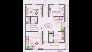 32 X 36 SQFT 4 Beadroom House Plan ll 32 X 36 Ghar Ka Naksha ll 32 X 36 House Design🏡🏡