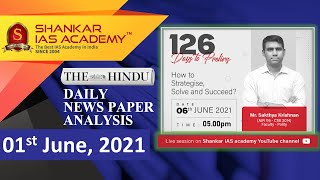 The Hindu Daily News Analysis || 1st June 2021 || UPSC Current Affairs || Prelims 2021 & Mains