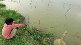 Amazing Big Fish Hook Fishing in River #fishing