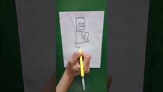 How To Draw Bart Simpson | Draw BART SIMPSON step by step, EASY |  #drawing #art #bartsimpson #easy