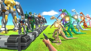 FPS Avatar Rescues Gundam Brothers and Fights Skeleton Godzilla Team - ARBS