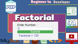 Factorial recursion | Real website program module | PHP Tutorials for beginners - 31 [HINDI]