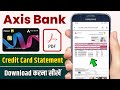 Axis Bank Credit Card Statement Download | How to Download Flipkart Axis Bank Credit Card Statement