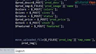 PHP/MySql e-commerce website development part-12 | Tutorial Rays - By Umar Rahman