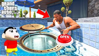 GTA 5 : Shinchan Found Door Under Swimming Pool in GTA 5 !