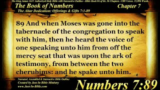 Bible Book #04 - Numbers Chapter 7 - The Holy Bible KJV Read Along Audio/Video/Text