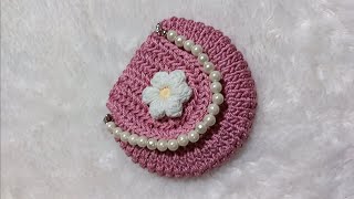 Tutorial Dompet Rajut Mini | Mini Crochet pouch tutorial | Crochet Beginner